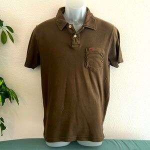 Abercrombie & Fitch Dark Brown Polo Shirt Mens